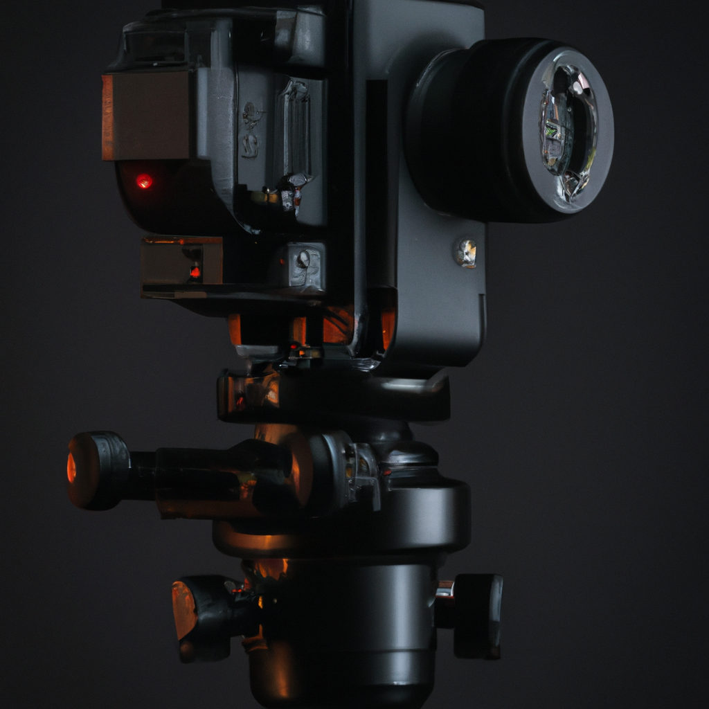 Retrato de Isabel, directora de fotografía, en estudio con cámara y carta de color